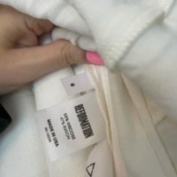 Reformation Poppy Dress in Ivory Wedding Gown - Picture 7 of 12